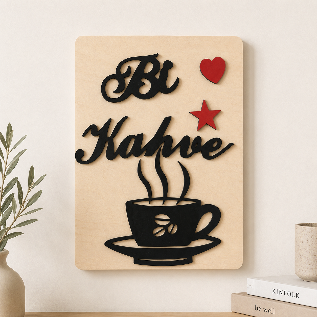 Kahve Ahşap Duvar Dekoru